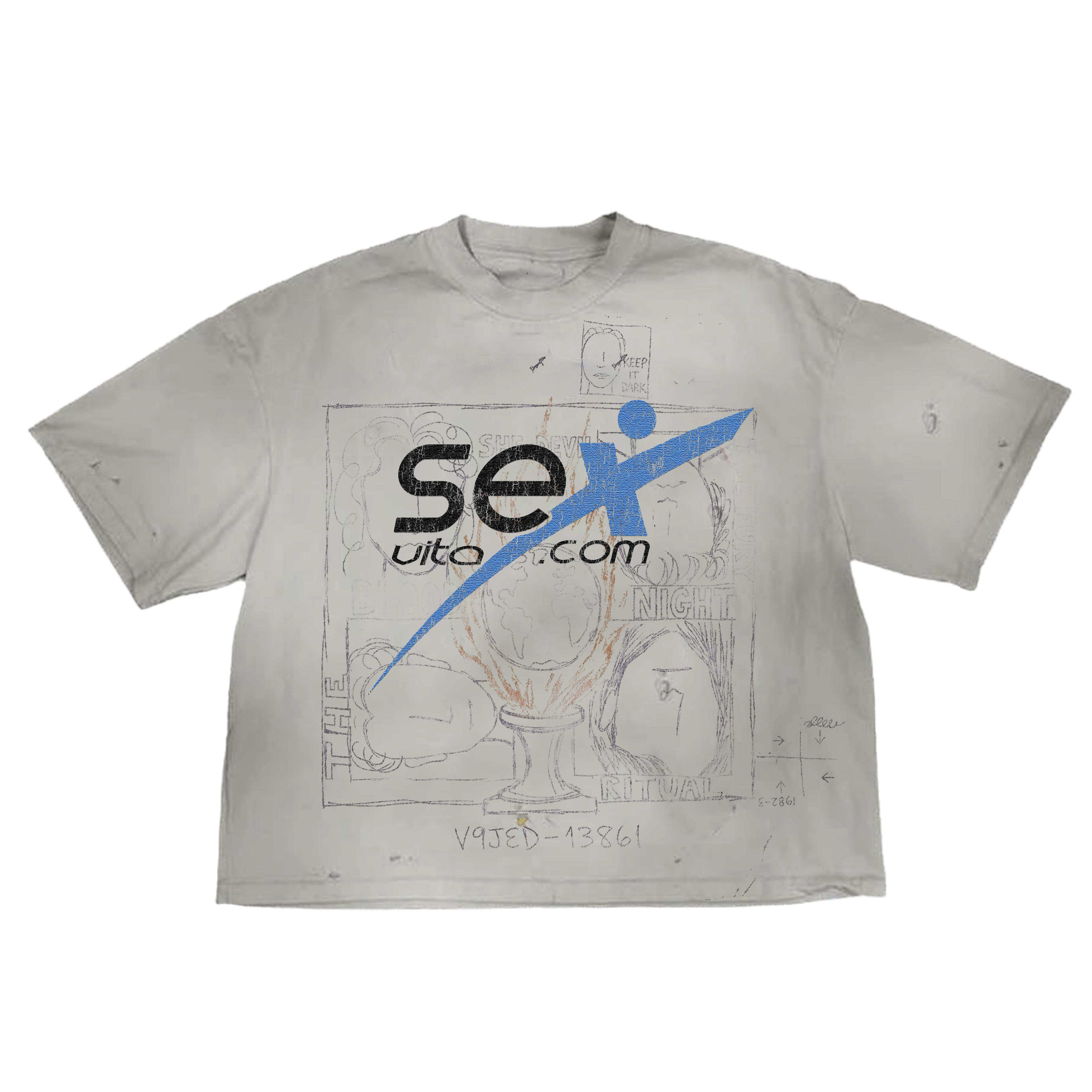 Scared Desire Tee - Blue
